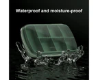 Pill Seal Box Waterproof Dispensed Dustproof Pill Holding 7 Grids Rectangular Tablets Splitter Case for Travel - Green