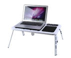 Laptop Desk Foldable Lightweight Laptop Table Bed with USB Cooling Fans Stand Tools Retractable legs for height Adjustable Desk