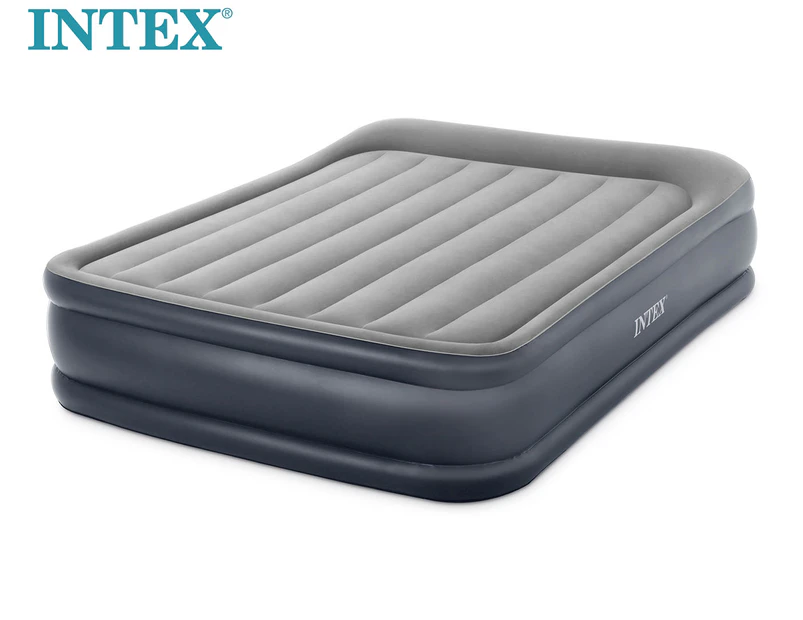 Intex Queen Dura-Beam Plus Airbed w/ Fiber-Tech Technology - Blue