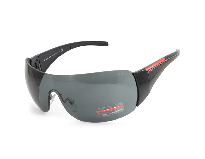 Prada Sport Ps02ls 1ab1a1 Black/grey Unisex Shield Designer Sunglasses