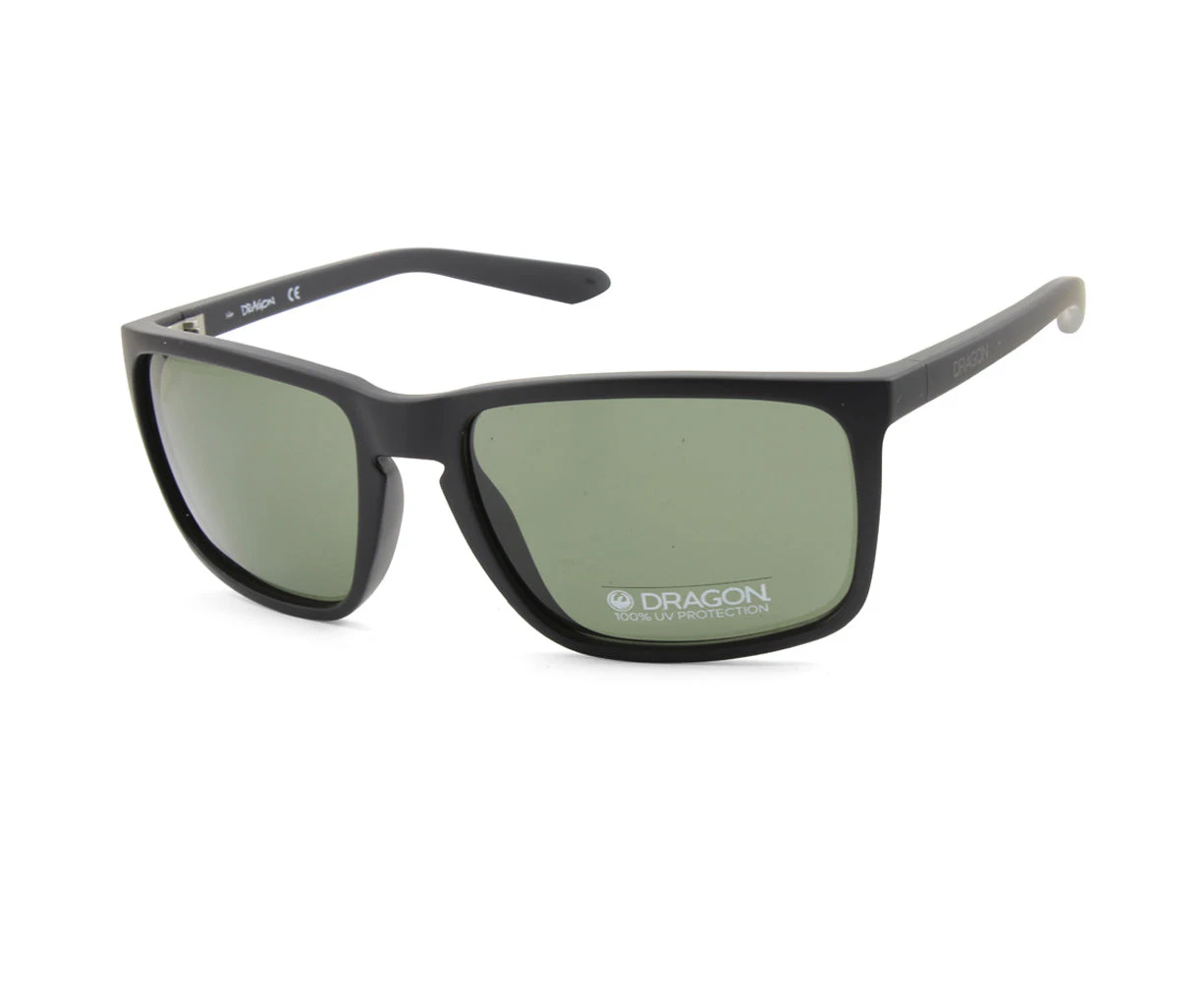 Dragon Melee XL Matte Black/Grey Green G15 Men's Designer Sunglasses