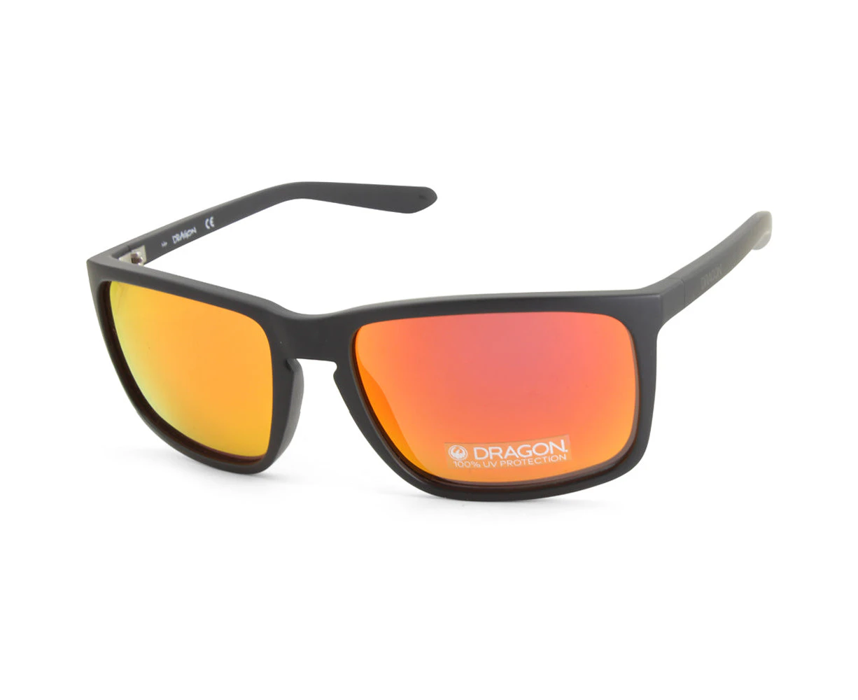 Dragon Melee XL Matte Black/Orange Ion Men's Designer Sports Sunglasses