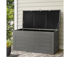 Gardeon Outdoor Storage Box 680L Container Lockable Garden Bench Tool Shed Black