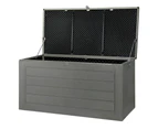 Gardeon Outdoor Storage Box 680L Container Lockable Garden Bench Tool Shed Black