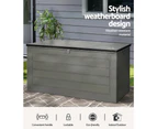 Gardeon Outdoor Storage Box 680L Container Lockable Garden Bench Tool Shed Black