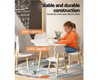 Keezi 5PCS Kids Table and Chairs Set Children Activity Study Play Desk White