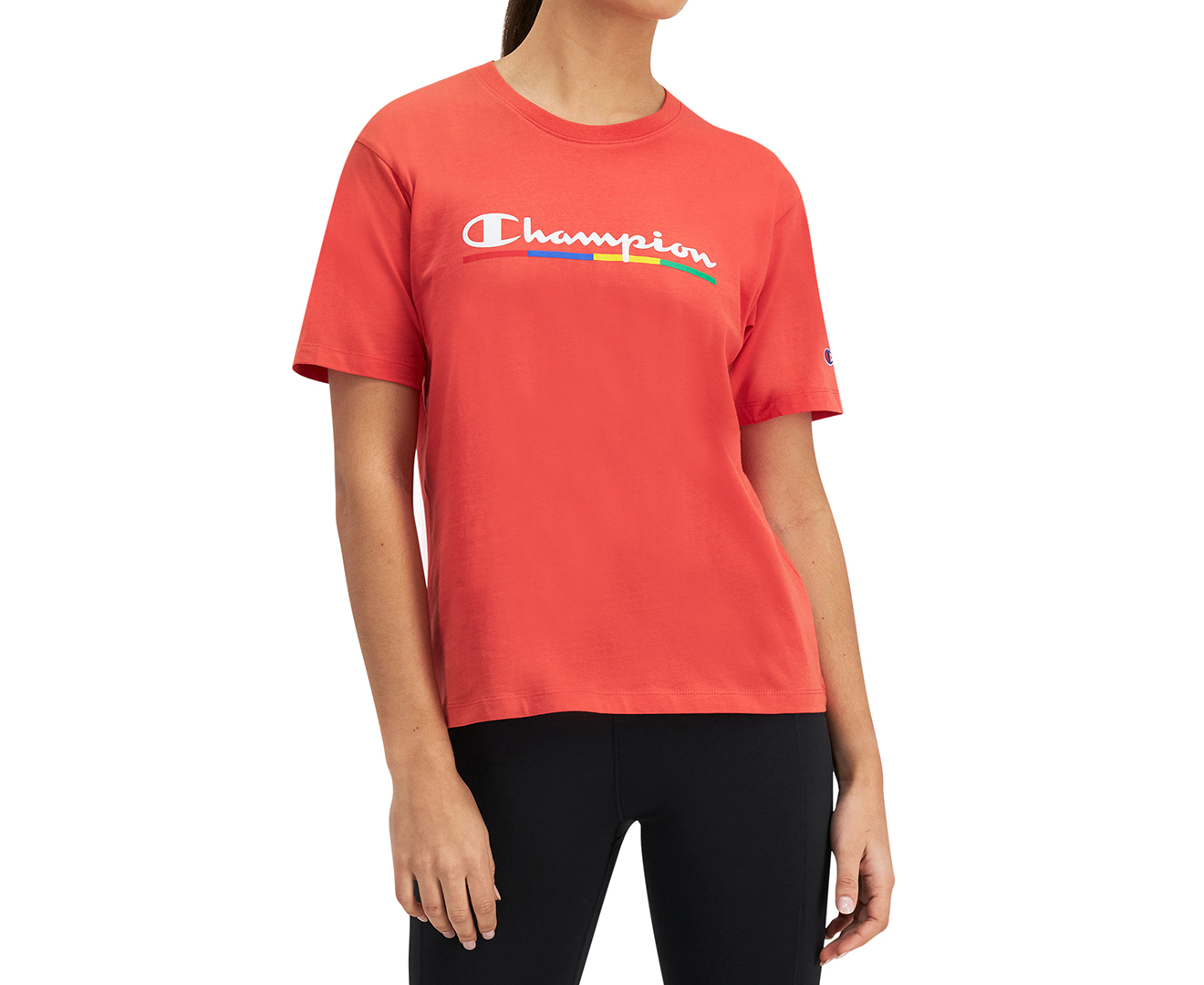 T shirt cheap champion femme orange