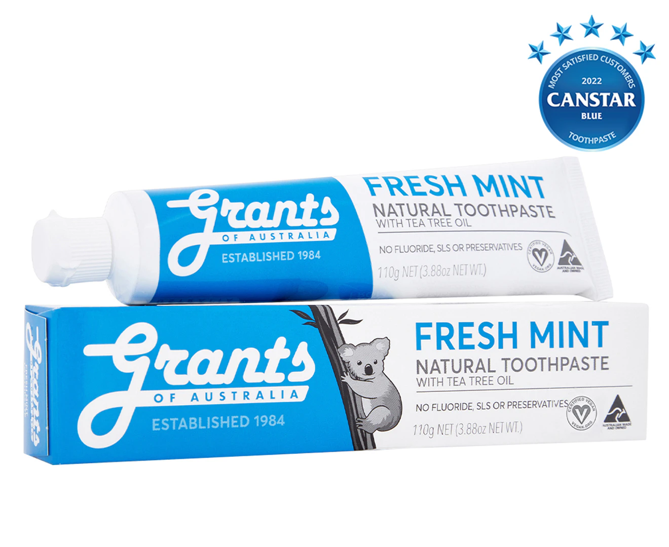 Grants Natural Toothpaste Fresh Mint 110g