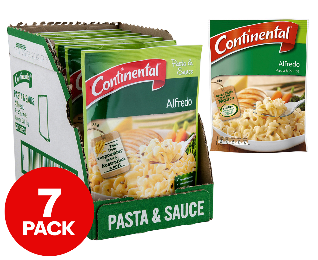 7 x Continental Pasta & Sauce Alfredo 85g