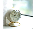 Biwiti Silent Alarm Clocks Desk Clock with Night Light -Beige