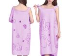 Women Quick Drying Shower Wrap Wearable Towel Body Spa Bath Dress-Style 2