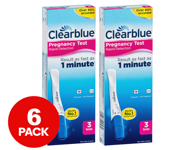 2 x 3pk Clearblue Rapid Detection Pregnancy Test