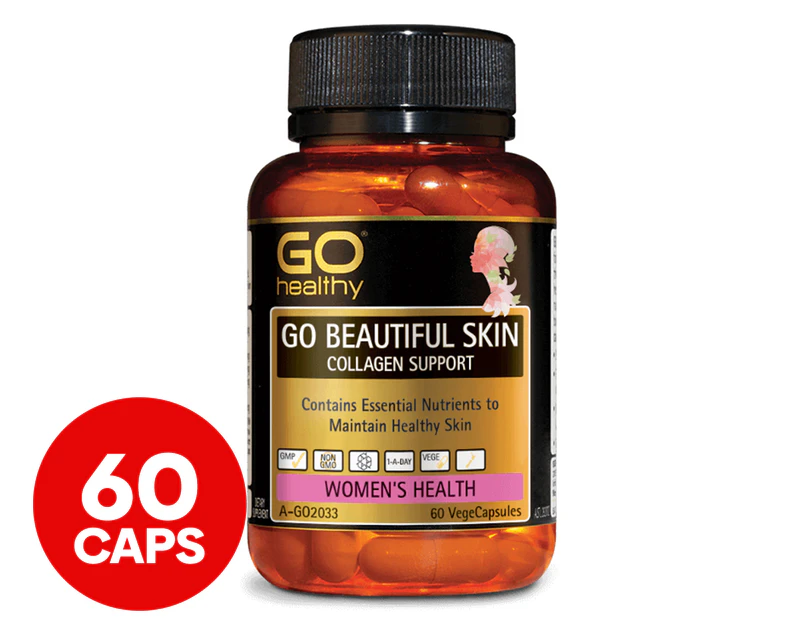 GO Healthy Go Beautiful Skin Collagen Support 60 Vege Caps