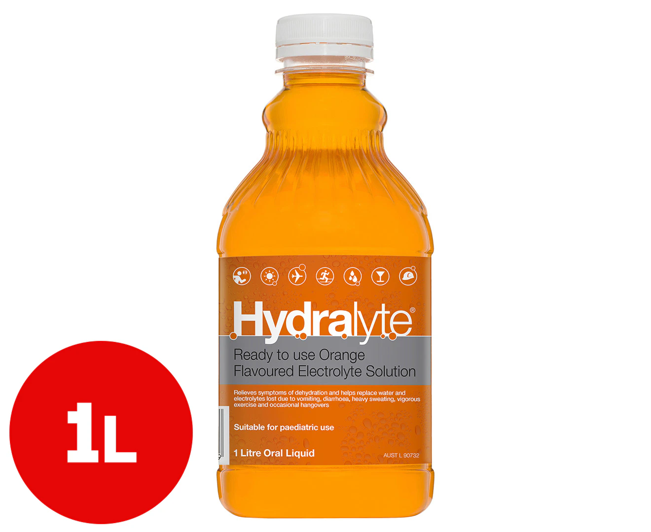 Hydralyte Ready To Use Electrolyte Solution Orange 1L