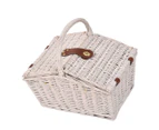 2 Person Picnic Basket Baskets Set Outdoor Blanket Deluxe Wicker Gift Storage