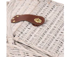 2 Person Picnic Basket Baskets Set Outdoor Blanket Deluxe Wicker Gift Storage