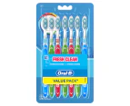 7 x Oral-B Fresh Clean Manual Toothbrushes - Soft