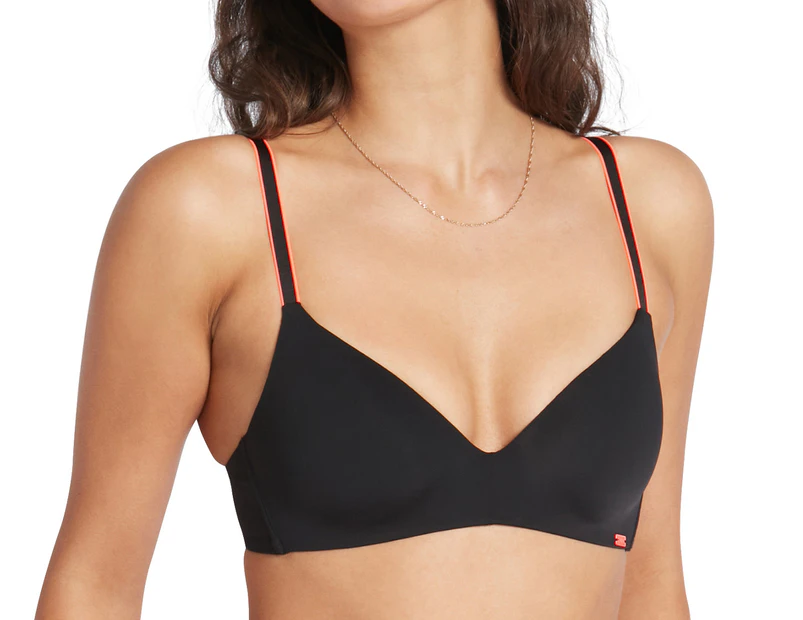 Me. By Bendon Women's Hold Me Wirefree Bra - Black/Neon