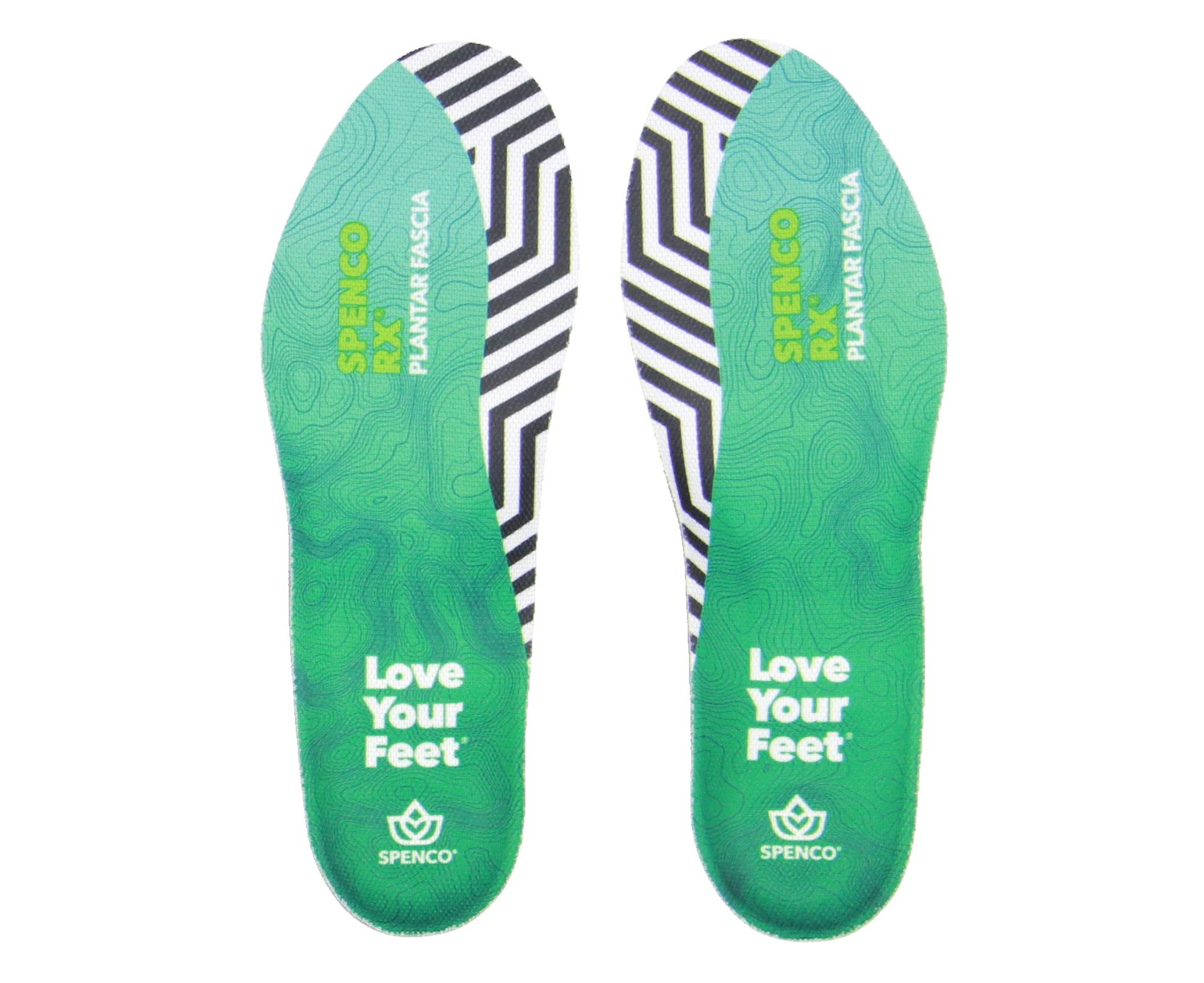 Spenco Footwear Insoles Insoles - Color: Black/White/Green