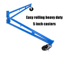 Advwin 11FT Drywall Lift, Panel Hoist 150LBS Heavy Duty Wheel Sheetrock Drywall Lifter Jack Adjustable Telescopic Arm & 3 Lockable Rolling Caster Blue