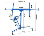 Advwin 11FT Drywall Lift, Panel Hoist 150LBS Heavy Duty Wheel Sheetrock Drywall Lifter Jack Adjustable Telescopic Arm & 3 Lockable Rolling Caster Blue