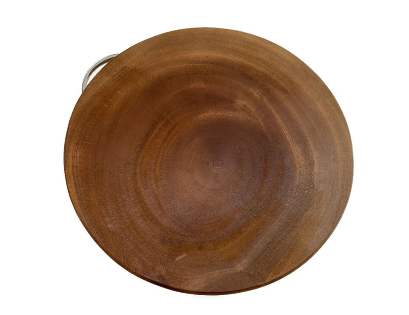 36cm Hard Wood Hygienic Round Cutting Wooden Chopping Board Natural Kitchen