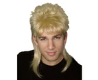 80s Blonde Mullet Wig