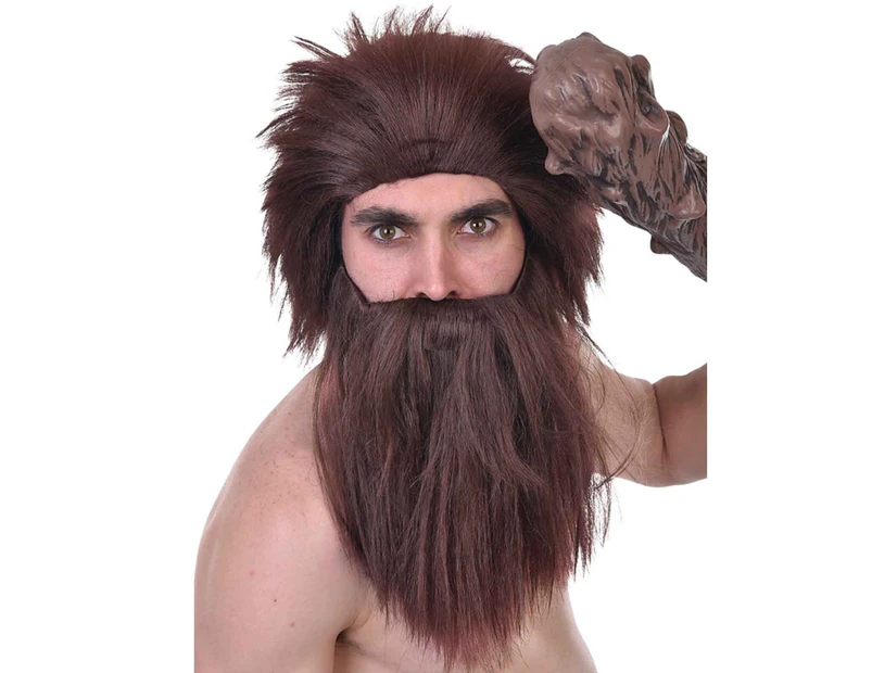 Caveman Jungle Wig & Beard Set - Adult