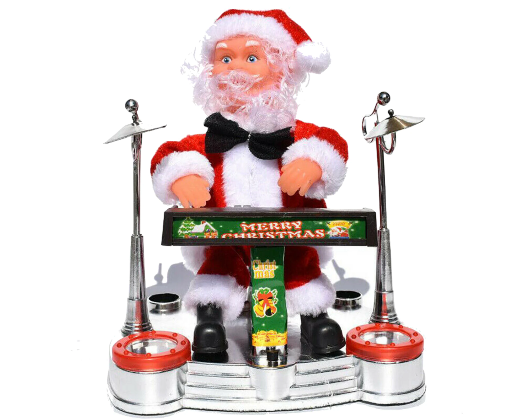 Santa Claus Playing Ornament Piano Doll Musical Electric Toy Xmas Christmas Gift