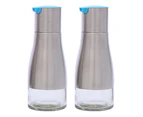 Olive Oil And Vinegar Dispenser Bottle Set by 2 Pack Elegant Stainless Steel Oil Dispenser Set