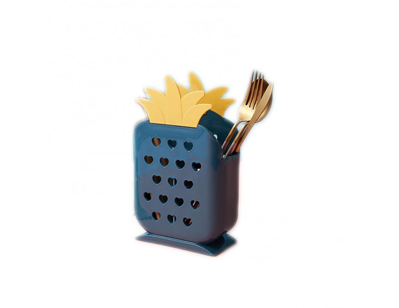 3Pcs Creative Pineapple-Shaped Plastic Spoon Chopsticks Fork Knife Drain Storage Rack Kitchen Storage Baske