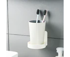 3Pcs Bathroom Toothbrush Holder Frosted Glass Single Cup Tumbler Holders Bath Cups Simple Wall Mount Toilet Accessories