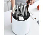 Multifunctional Rotating Knife Holder Tableware Storage Container Shelves Kitchen Supplies Cutting Board Knife Storage Rack