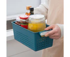 3Pcs Multi-functional Hollow Storage Basket Plastic Drain Basket Desktop Cosmetics Storage Organizer Bathroom Kitchen Container