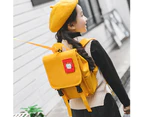 Anti-lost Children Cartoon Cat Backpack Kids Kindergarten School Shoulder Bag - Yellow