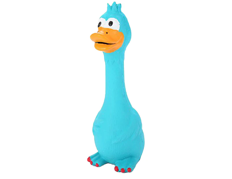 Cartoon Latex Chicken Squeeze Screaming Soft Dog Chew Playing Toy Pet Supplies-Blue