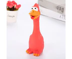 Cartoon Latex Chicken Squeeze Screaming Soft Dog Chew Playing Toy Pet Supplies-Blue