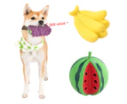Cute Grape Banana Watermelon Dog Puppy Pet Teeth Grinding Sounder Chewing Toy-Grape
