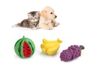 Cute Grape Banana Watermelon Dog Puppy Pet Teeth Grinding Sounder Chewing Toy-Grape
