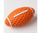 Dog Chew Toy Bite Resistant Relieve Boredom Indeformable Cat Dog Toy Football Voice Sound Balls for Entertainment-Orange