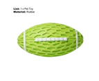 Dog Chew Toy Bite Resistant Relieve Boredom Indeformable Cat Dog Toy Football Voice Sound Balls for Entertainment-Green