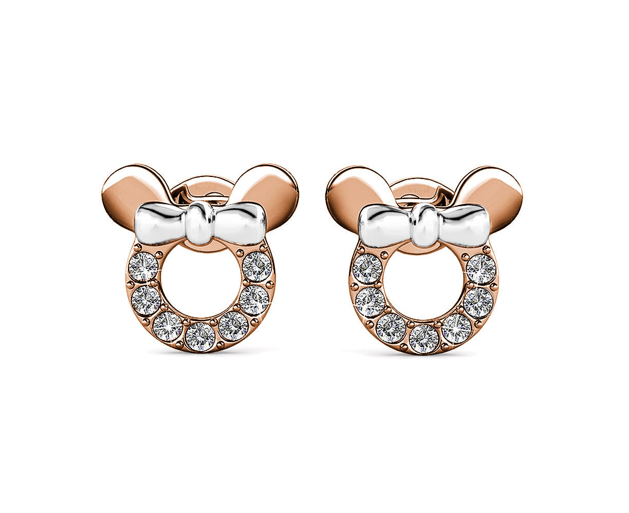 Rose gold deals minnie mouse earrings