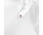 Intertwined Love & Hearts Rose Gold Plated Stud Earrings Embellished with Clear Swarovski crystals