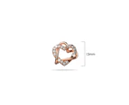 Intertwined Love & Hearts Rose Gold Plated Stud Earrings Embellished with Clear Swarovski crystals