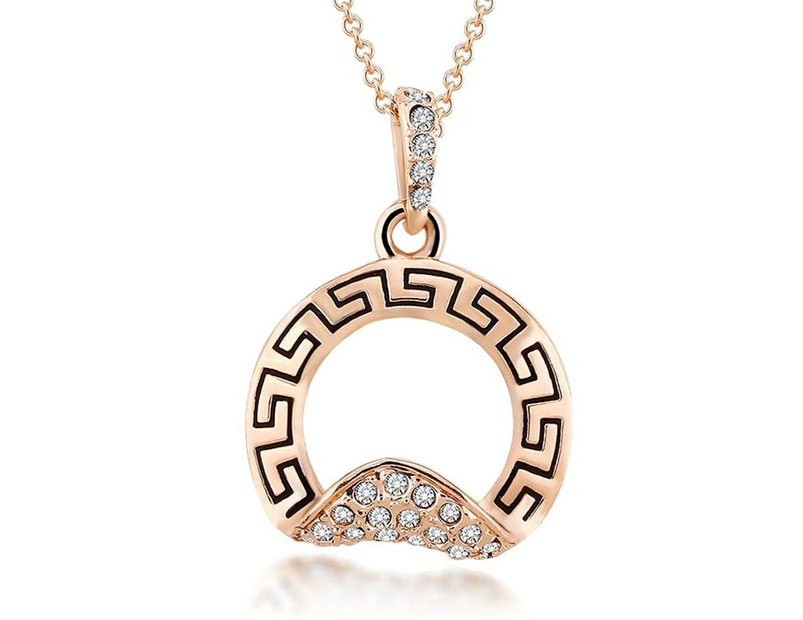 Trendy Omega Pendant Necklace Embellished With SWAROVSKI® Crystals