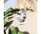 Ring Pendant Necklace Embellished with Swarovski crystals