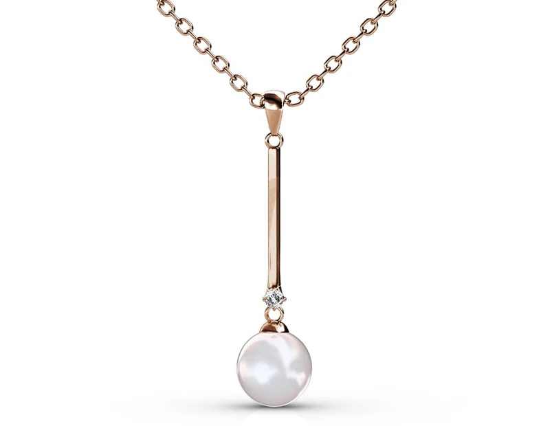 Magnificent Pearl Drop Necklace Embellished with Swarovski crystals