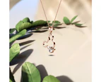 Happy Mickey Periwinkle Teardrop Necklace Embellished with Crystals from Swarovski in Rose Gold