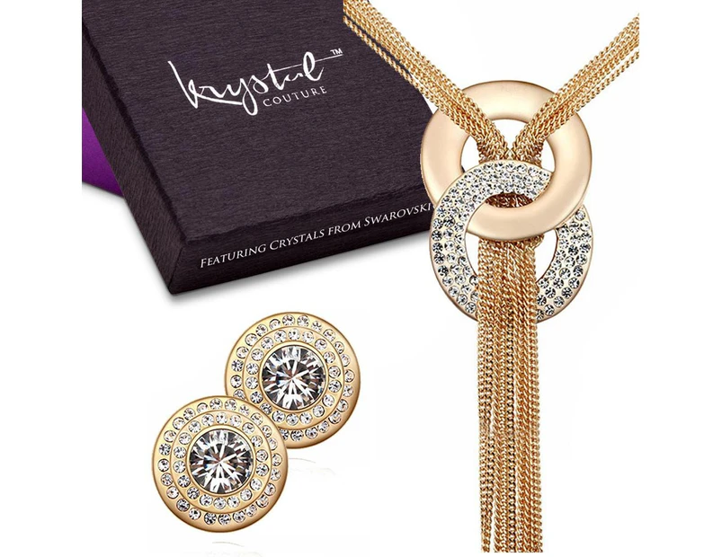 Boxed Horizons Long Necklace Set Embellished with Swarovski crystals