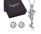 Boxed Journey Necklace and Earrings Set Embellished with Swarovski crystals